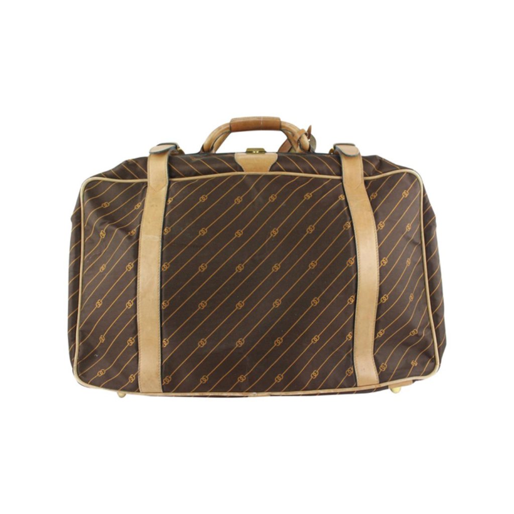 Gucci Rare Large Monogram Vintage Suitcase Luggage
